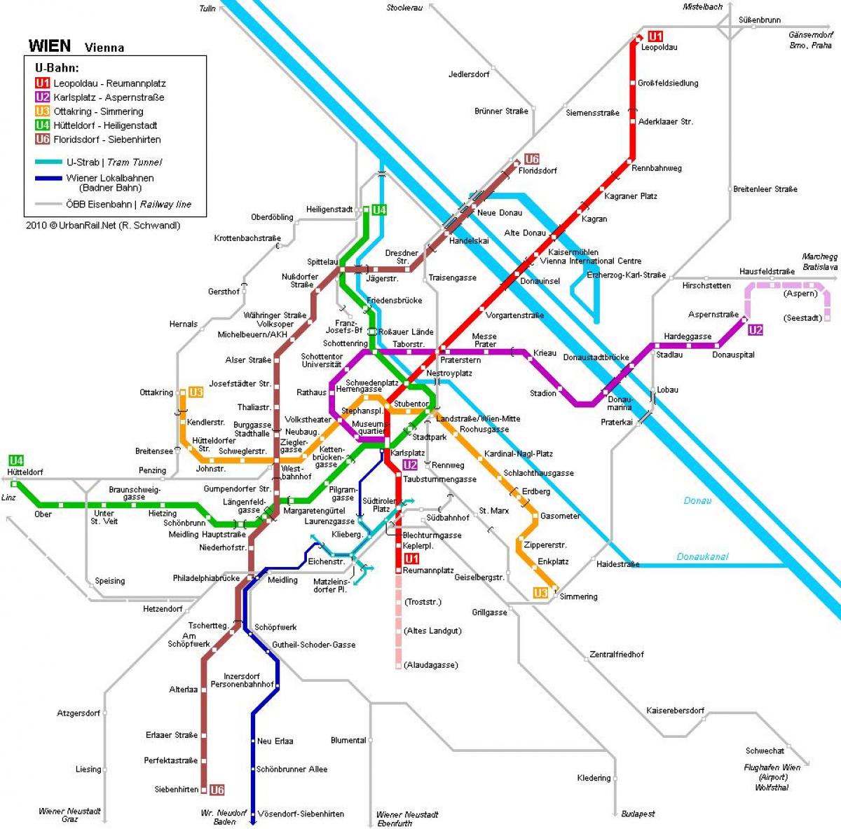 Metro de viena mapa de hauptbahnhof