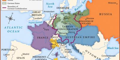 Mapa de Viena na europa