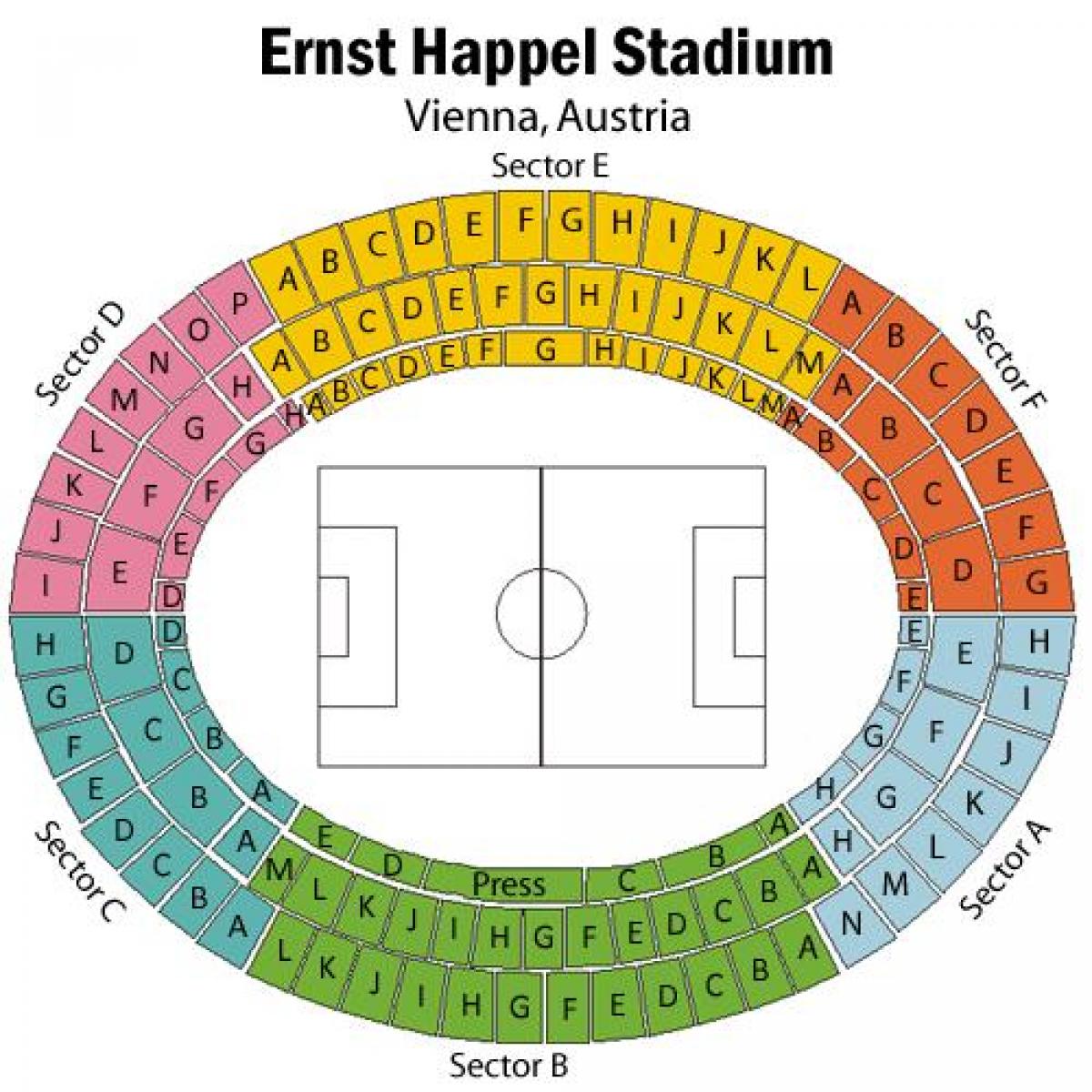 Mapa do estádio ernst happel