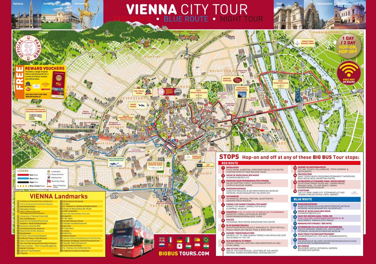 big bus mapa de Viena