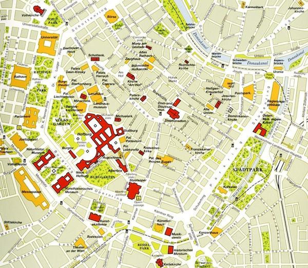 Viena centro histórico mapa