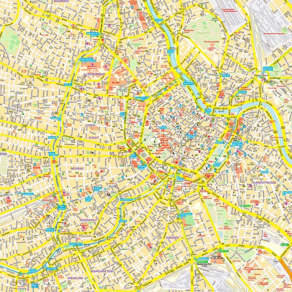 Viena, cidade do interior mapa
