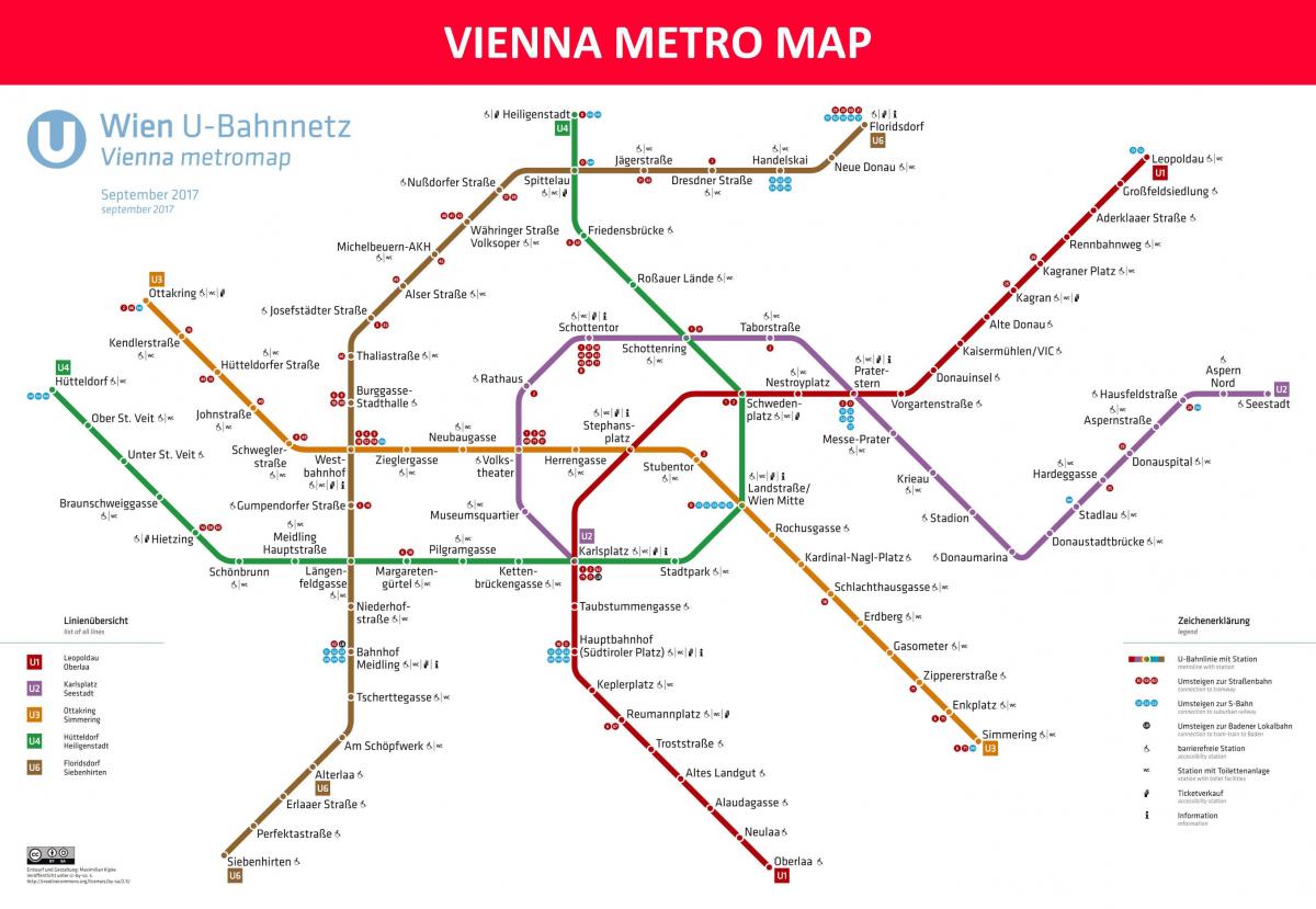 Mapa do metro de Viena app