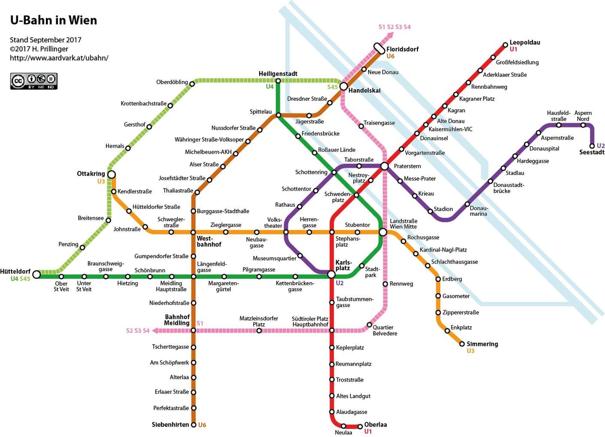 uban mapa de Viena