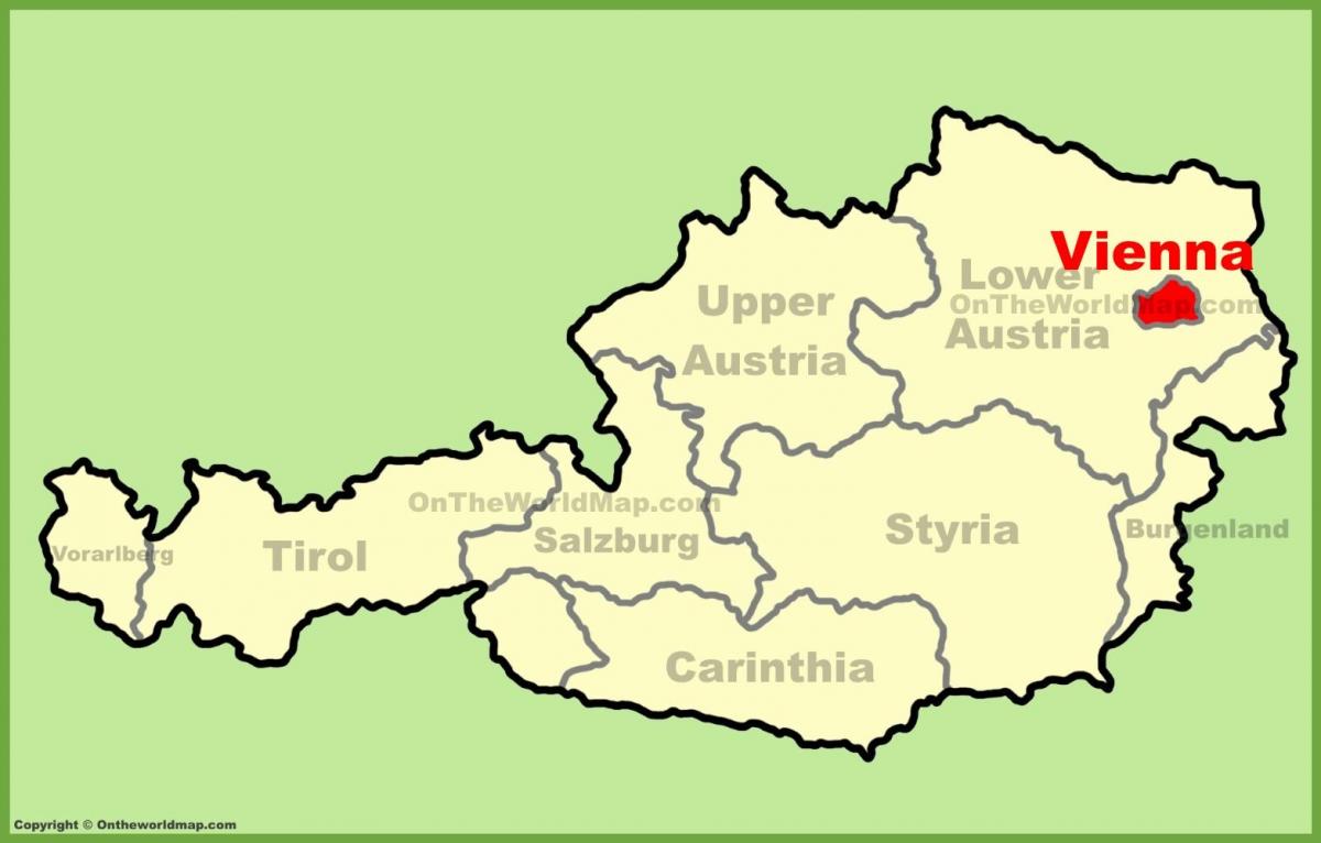 Wien Áustria mapa