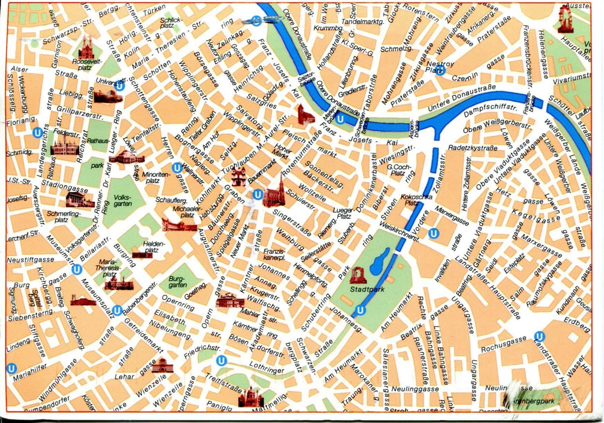 Viena mapa de viagens