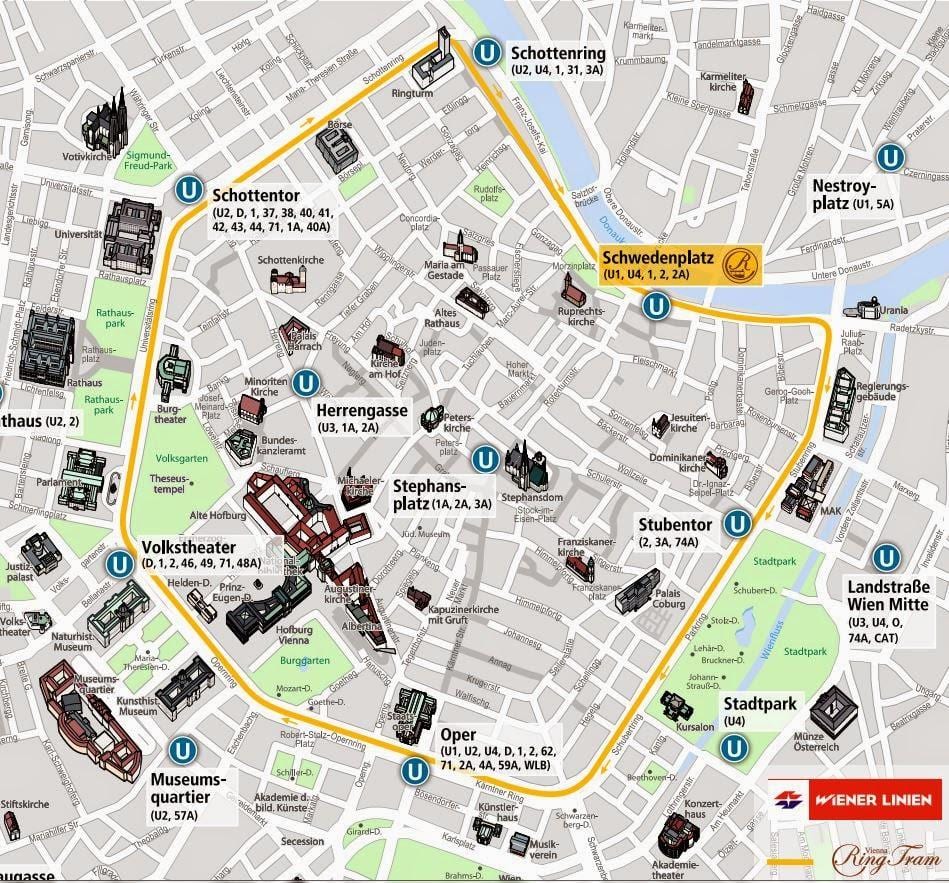 Viena eléctrico mapa de 2016