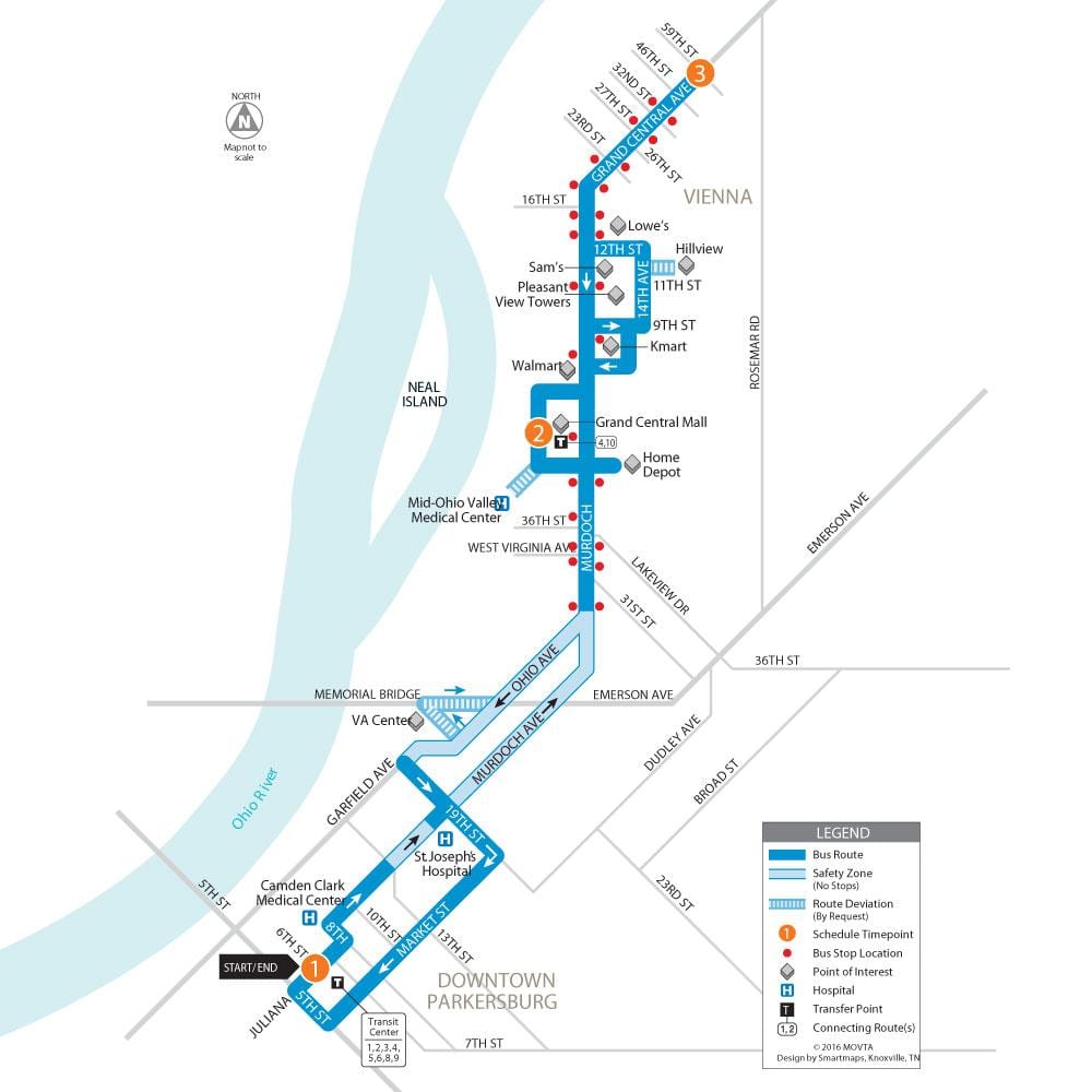 Viena linhas de ônibus mapa