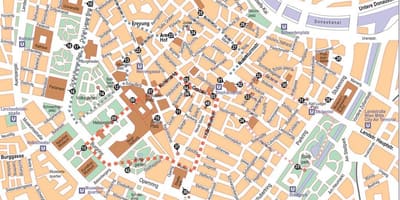 Mapa do centro Áustria Viena