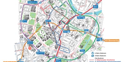 Wien mapa turístico
