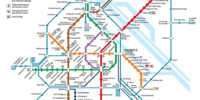 Viena mapa do metrô de tamanho completo