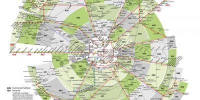 Mapa do metro de Viena zona 100