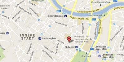 Mapa da stephansplatz em Viena mapa