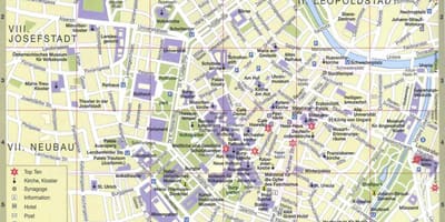 Mapa turístico da cidade de viena