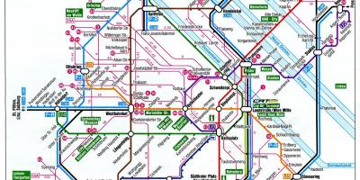 Mapa de Viena, Áustria trem