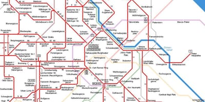 Viena, Áustria eléctrico mapa