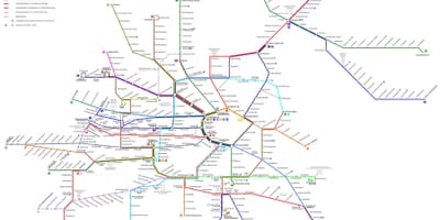 Viena linha de eléctrico d mapa