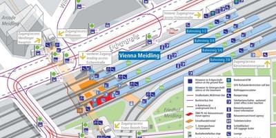 Viena principal estação ferroviária mapa