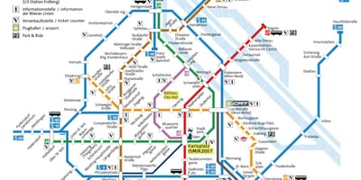 Erdberg estação de ônibus de Viena mapa