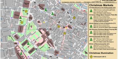 Mapa de Viena mercado de natal