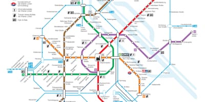 Mapa de Viena de trânsito