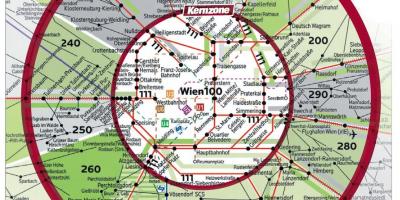 Wien 100 zona mapa
