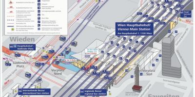 Mapa de Wien hbf plataforma